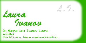 laura ivanov business card